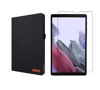 Juego de 2 en 1 para Samsung Galaxy Tab A7 Lite T220 T225 de 8.7 pulgadas con funda de tableta inteligente + cubierta protectora de vidrio templado