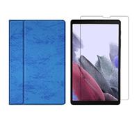 Juego de 2 en 1 para Samsung Galaxy Tab A7 Lite T220 T225 de 8.7 pulgadas con funda de tableta inteligente + cubierta protectora de vidrio templado