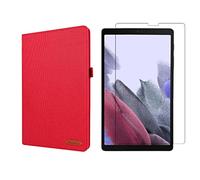 Juego de 2 en 1 para Samsung Galaxy Tab A7 Lite T220 T225 de 8.7 pulgadas con funda de tableta inteligente + cubierta protectora de vidrio templado
