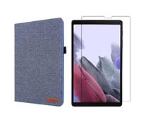 Juego de 2 en 1 para Samsung Galaxy Tab A7 Lite T220 T225 de 8.7 pulgadas con funda de tableta inteligente + cubierta protectora de vidrio templado