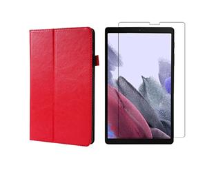 Juego de 2 en 1 para Samsung Galaxy Tab A7 Lite T220 T225 de 8.7 pulgadas con funda de tableta inteligente + cubierta protectora de vidrio templado