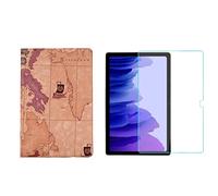 Juego de 2 en 1 para Samsung Galaxy Tab A7 SM-T500 T505 de 10.4 pulgadas con funda de tablet inteligente + cubierta protectora de vidrio templado