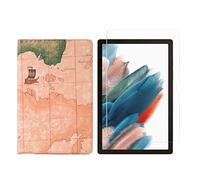 Juego de 2 en 1 para Samsung Galaxy Tab A8 SM-X200 X205 de 10.5 Pulgadas con Funda de Tablet Inteligente + Cubierta Protectora de Vidrio Templado