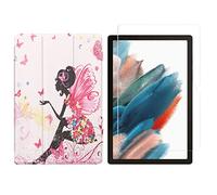 Juego de 2 en 1 para Samsung Galaxy Tab A8 SM-X200 X205 de 10.5 pulgadas con funda de tablet inteligente + cubierta protectora de vidrio templado