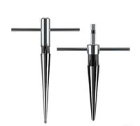Juego de 2 escariadores cónicos de acero al carbono con mango en T de 3 a 13 mm y 5 a 16 mm con vástago hexagonal para reparación de cuerpo de guitarra de madera y metal, kit de herramientas de
