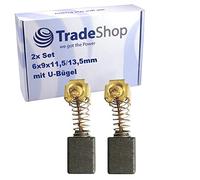 Juego de 2 escobillas de carbón para taladradora Makita DA3010F DA3011F HR2020 HR2410 HR2420 HR2430 HR2431 HR2432 HR2440 (6 x 9 x 11,5/13,5 mm)