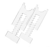 Juego de 2 espaciadores de pared de acrílico transparente ajustables, 17-29 cm, tope de muebles para sofá, cama y armario