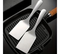 Juego de 2 espátulas de cocina de acero inoxidable, raspador para bandeja de hornear, espátula para hacer , hamburguesas, sartén , pala raspadora para , pizza, o panqueques