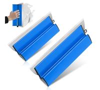 Juego de 2 espátulas de superficie, 25 cm+40 cm, herramienta de espátula con mango ergonómico en Z y hoja de acero inoxidable intercambiable, hoja de acero inoxidable para paneles de yeso, papel