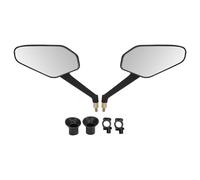 Juego de 2 espejos para manillar de bicicleta para bicicletas de montaña, de ciudad y scooters eléctricos, lente de cristal HD ajustable de 360 grados, espejo retrovisor grande