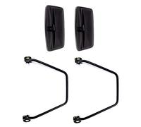 Juego de 2 espejos retrovisores de 410 x 205 mm, para tractores y camiones, diámetro de 15-30 mm, con soporte para espejo