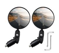 Juego de 2 espejos retrovisores de bicicleta manillar HD gran angular | ajustable en 360 grados, universal espejo retrovisor convexo, para bicicletas de montaña y eléctricas