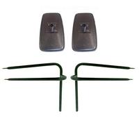 Juego de 2 espejos retrovisores exteriores para tractor, excavadora, 285 x 150 cm