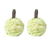 Juego de 2 esponjas de ducha de malla para mucha espuma, suave con malla de secado rápido para una limpieza profunda, accesorios de baño de 19 x 13,5 cm (cian)