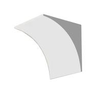 Juego De 2 Esquinas De Arco De Espuma EPS,Cornisa XPS Blanca,Ménsulas De Arco De Cuarto De Círculo para Puertas Y Pasillos,para Decoración Hogareña Estilo Francés(24x24x24cm/9.4x9.4x9.4)