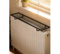 Juego de 2 estantes para radiador con Ganchos Que ahorran Espacio. Estante Decorativo de Hierro para secar Ropa y Zapatos. Instalación sin taladrar (Natural).