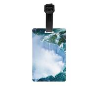 Juego de 2 etiquetas de equipaje, Niagara Falls, lado canadiense, Ontario, Canadá, tarjetas de identificación de equipaje con correa de muñeca desmontable y tarjeta de dirección para maleta de viaje