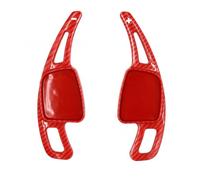 Juego de 2 Extensiones para Paletas de Cambio para Audi A6 2017, Accesorios de Aluminio para Volante Fácil Instalación,Carbon Red