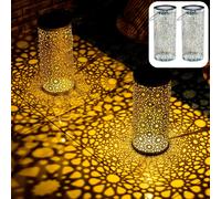 Juego De 2 Faroles Solares Orientales Farola Solar Linterna Decorativa De Jardín