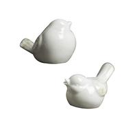 Juego de 2 figuras de pájaro de cerámica, color , diseño moderno, esculturas artesanales para paisaje, jardín, hogar, oficina, escritorio, decoración