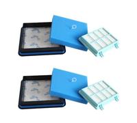 Juego De 2 Filtros Compatibles Con Aspiradoras Philips PowerPro Compact FC9331 FC9332 FC8010, Fácil Limpieza.