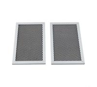 Juego de 2 filtros de carbono de repuesto para microondas para GE JVM6175DK5WW JVM6175EK5ES JVM6175SK5SS JVM6172SK5SS activado multicapa marco de acero inoxidable captura de grasa de 7.68 x 4.79