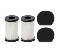 Juego de 2 filtros de repuesto para aspiradora Ariete Handy Force 2761 2759 RBT y BS1948cb, filtro HEPA blanco y negro, plástico, diámetro 5,9 cm, altura 9,8 cm