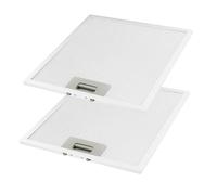 Juego de 2 filtros metálicos para campana extractora, 305 x 267 mm, filtro de grasa lavable con rejilla de aluminio, compatible con AEG, Elica, Whirlpool, Bauknecht