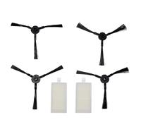 Juego de 2 filtros y 4 cepillos laterales para robot aspirador Medion Md16192 Md18500 Md18501, piezas de electrodomésticos, paño de limpieza y bolsa de polvo, kit de accesorios para aspiradora