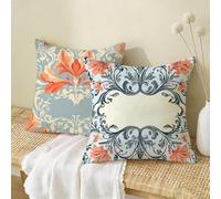 Juego de 2 Funda Cojin 35x35 Color Huevo Pato,Cuadrada Impermeable Fundas Cojines Simple Lino Impresión a Doble Cara con Cremallera Oculta,Apto Todas las Estaciones Funda Almohada Sofá Salón W-113