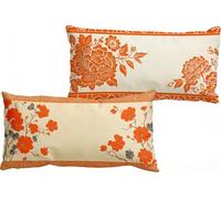 Juego de 2 Funda Cojin 40x70 cm, Terciopelo Funda Almohada Naranja quemado flor, Cojines Navidad Regalo, Decorativos para Silla Cama Sala de Estar Dormitorio Jardín Balcones, Decoración del Hogar W410