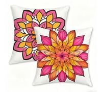 Juego de 2 Funda Cojín 60x60 cm Blanca Fundas de Cojíns Cómodas y Suaves de Lino Cojines para Exterio, Cojine Decorativos Cushion Covers con Cremallera Oculta, Decoracion Hogar Jardin Bohemia 0n-20