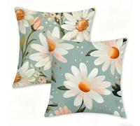 Juego de 2 Funda Cojín 60x60 cm Verde Fundas de Cojíns Cómodas y Suaves de Lino Cojines para Exterio, Cojine Decorativos Cushion Covers con Cremallera Oculta, Decoracion Hogar Jardin Planta 0n-518