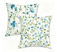 Juego de 2 Funda Cojín 60x60 cm Verde Fundas de Cojíns Cómodas y Suaves de Lino Cojines para Exterio, Cojine Decorativos Cushion Covers con Cremallera Oculta, Decoracion Hogar Jardin Planta 0n-526