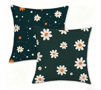Juego de 2 Funda Cojín 60x60 cm Verde Fundas de Cojíns Cómodas y Suaves de Lino Cojines para Exterio, Cojine Decorativos Cushion Covers con Cremallera Oculta para Decoracion Hogar Jardin Flor 0n-505