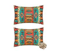 Juego de 2 Funda Cojin 60x90 cm Fundas Cojines África Cojines Cama Decorativos, Rectangular Funda Cojin Retro con Cremallera Oculta, Suave Almofadas para Salon Dormitorio Decoracion del Hogar -J211
