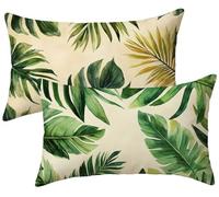 Juego de 2 Funda Cojin 60x90 Terciopelo Hojas Funda de Almohada, Planta Fundas de Cojines 60x90, Cojines para Sofa, Fundas Cojin Rectangular, Decoracion Hogar, para Interior y Exteriores k-902