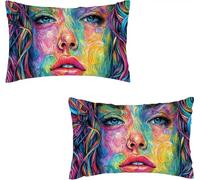 Juego de 2 Funda de Cojín Lino 50x70cm Remolino Moderna Decoración del Hogar Fundas para Cojines Rectangular Impermeables Funda de Cojines Lumbar Almohada Patio Jardín Decorativas Elfo I0P-263