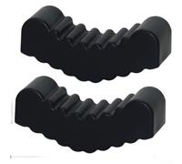 Juego de 2 fundas amortiguadoras negras para soportes de gato de 3 toneladas y 6 toneladas con agarre antideslizante y absorción de impactos para garantizar una elevación segura del vehículo durante