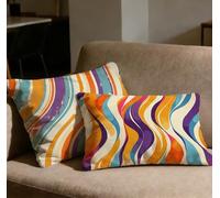 Juego de 2 Fundas Cojines 40x70 Funda Cojin Color Rectangulares Cojines Moderno,2026 Nuevo Terciopelo Impresión a Doble Cara Cojin Sofa para Casa Sofá Salón Silla Dormitorio Decoracion Hogar O-112C