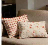 Juego de 2 Fundas Cojines 60x90 Funda Cojin Crema Rectangulares Cojines Enrejado,2026 Nuevo Terciopelo Impresión a Doble Cara Cojin Sofa para Casa Sofá Salón Silla Dormitorio Decoracion Hogar O-74C