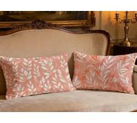 Juego de 2 Fundas Cojines 60x90cm Rectángulo Cojines Sofa Rosa Terciopelo Funda Almohada Hoja,2026 Nuevo Impresión a Doble Cara Funda Cojin para Sofá Cama Sala De Estar Dormitorio Decoracion O-342B