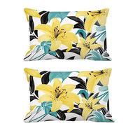 Juego de 2 Fundas Cojines Exterior Impermeable 60x90cm Cojines Amarillo Funda Almohada Lino Rectangular Sofa Almohadas Decoración para Patio Balcón Jardín Salon Terraza Dormitorio Hogar Verde G520