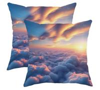 Juego de 2 fundas de almohada con cremallera botánica con diseño de hojas tropicales de la selva tropical, terciopelo blanco y beige, cómodas, decorativas, para dormitorio, apartamento, sofá, 20 x 20