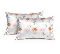 Juego de 2 fundas de almohada con diseño de flamenco rosa rubor para la familia, regalo para el nuevo hogar pensando en ti, regalos para hermanas, felicitaciones, 50 x 70 cm