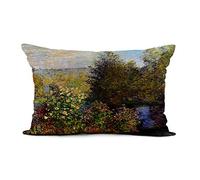 Juego De 2 Fundas De Almohada Impresionismo Claude Monet Rincón del Jardín En La Naturaleza Fundas Cojine Sofá Decoración Almohada Caso, para Silla, Jardín, Dormitorio, 40x60cm