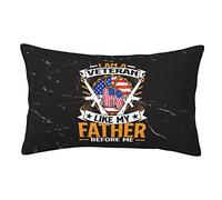 Juego De 2 Fundas De Almohada Soy Un Veteran como Mi Padre Antes Que Yo Fundas Cojine Duradero Modernas Almohada Caso para Coche, para Dormitorio, Sala De Estar, Oficina, 40x60cm