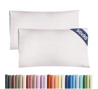 Juego de 2 Fundas de Almohada Tamaño King - Extra Suaves, Transpirables y Refrescantes - 50 cm x 90 cm - Lavables a Máquina - Paquete de Lujo