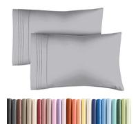 Juego de 2 fundas de almohada tamaño King, fundas de almohada ultrasuaves de calidad de hotel, cómodas, acogedoras y sin arrugas, resistentes al encogimiento, a las manchas y a la decoloración