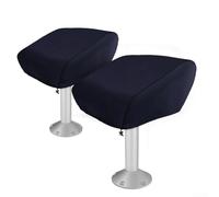 Juego de 2 fundas de asiento de barco hechas de tela Oxford Denier 210D 420D 600D para doble cobertura de asiento en barcos pequeños a medianos (negro 600DpVC)